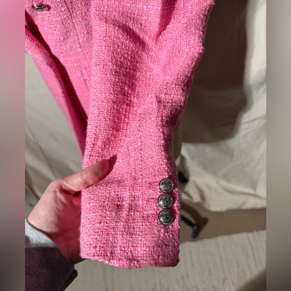 Zara Pink Textured Blazer - Picture 6 of 8